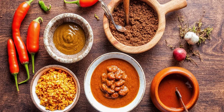 Traditional preparation of mole in clay pots