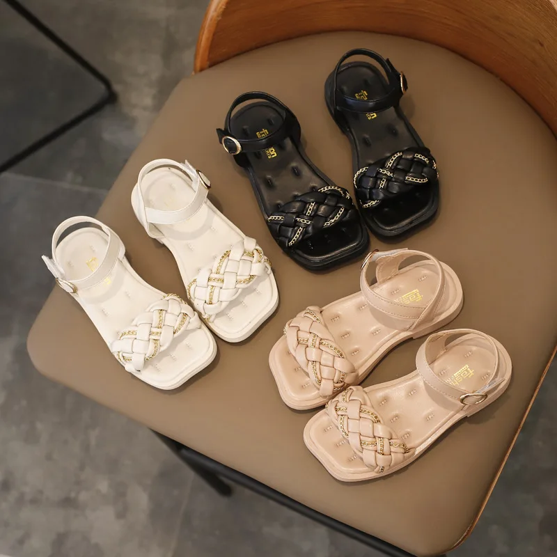 

Baby Girl Sandals Summer Kids Shoes Fashion Flats Toddler Girls Sandals Infant Casual Beach Children Shoes Outdoor, Beige,pink,black