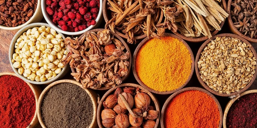 Homemade mulling spice blend in a jar with cinnamon sticks, cloves, star anise, and orange zest.