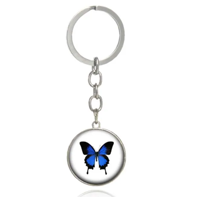 
custom colorful glass photo Crystal KeyChain for Wedding Souvenir 