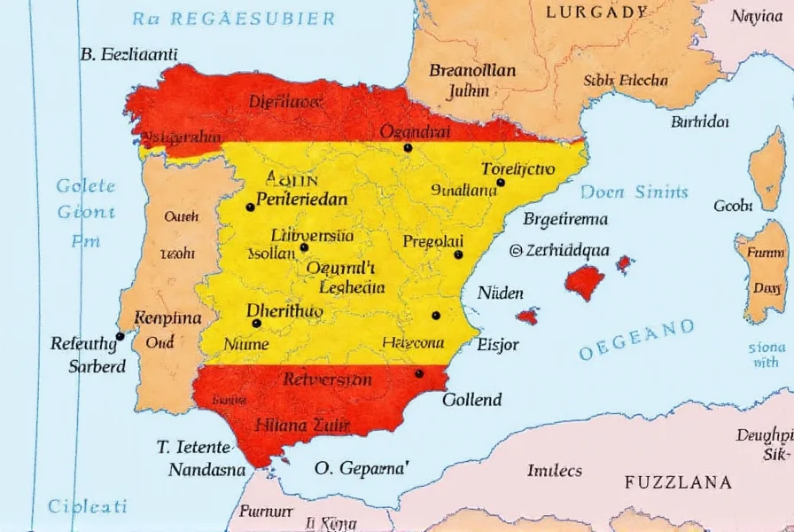 Display of Spanish Spices Including Saffron and Paprika