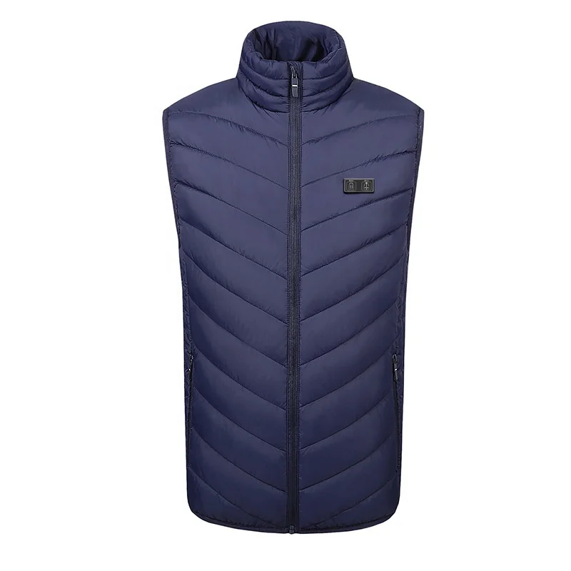 

Upgraded 11 Zones USB Ele-Heated Lightweight Rechargeable Heating Vest Down Puffer Sleeveless Coat (Power Bank NOT Included), Black/navy, or custom colors