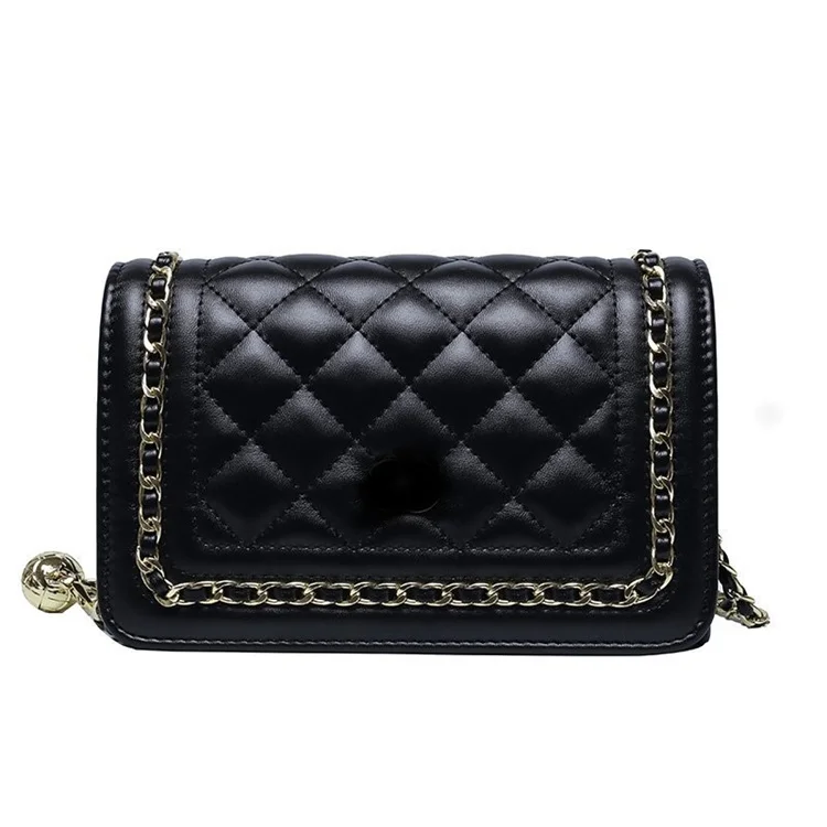 

2022 new women's shoulder crossbody bag fashion clutch purse chain rhombus small square messenger bags, Black,white