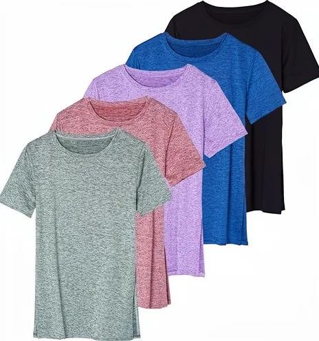 圆领Solid Color Breathable瑜伽Top