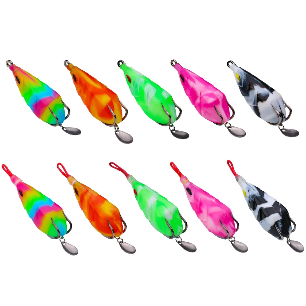 

Jetshark 6cm 13g Topwater 5 Colors Artificial Insect Soft Lures Floating Spoon Frog Fishing Lure