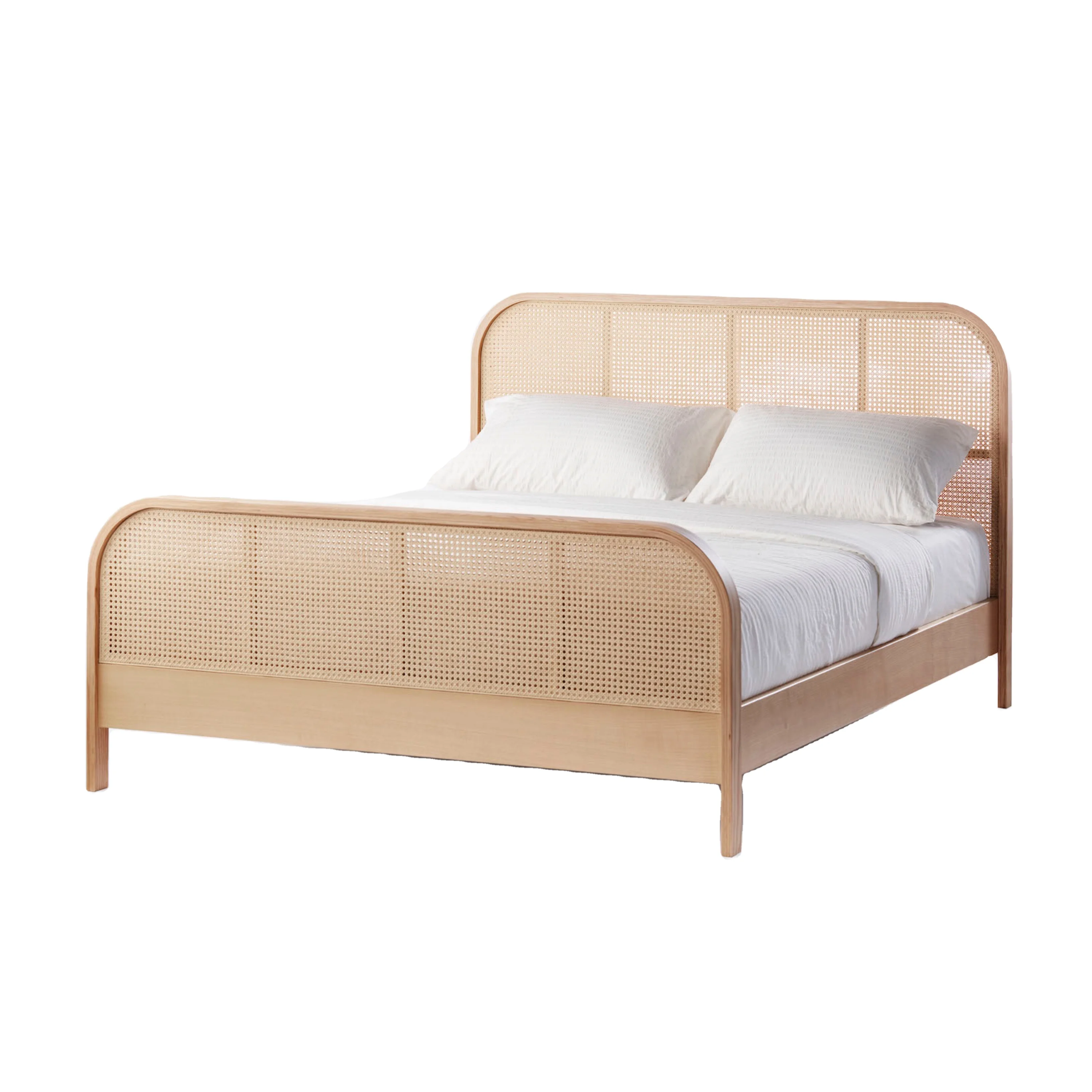 Rattan Furniture Cane Series Bed Thailand Furniture King Size Natural