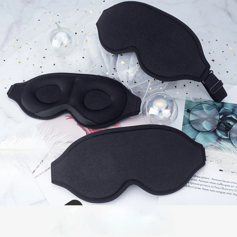 

Hot Selling Silk Eye Mask Memory Foam 3D Sleeping Contoured Cup Blindfold Concave Molded Night Block Out Light Eye Mask Sleep