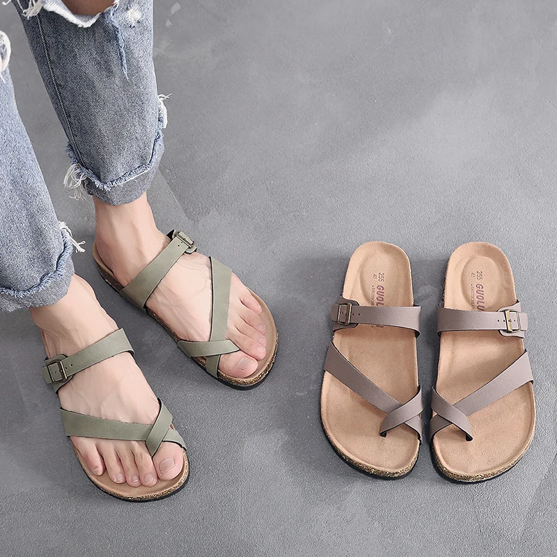 

sport slide slippers men cork sole open toe sandals cheap wholesale, Customer's request