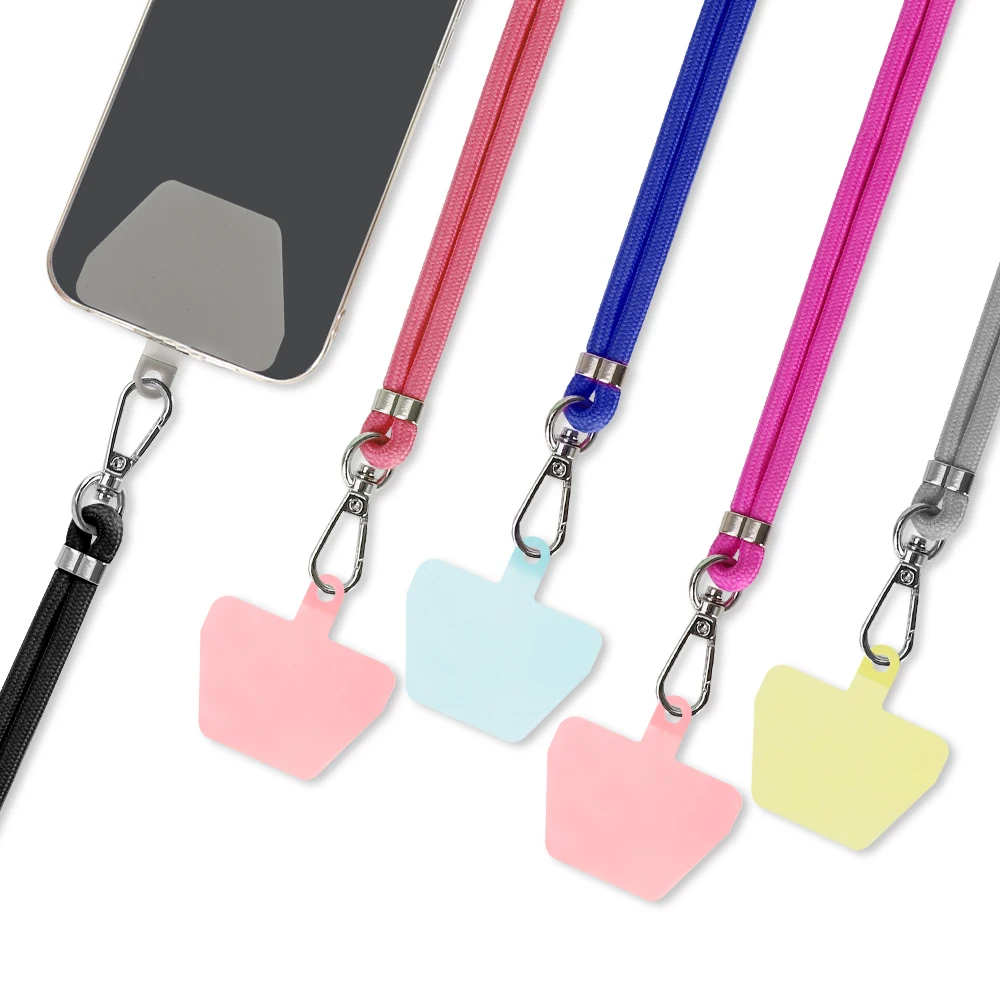 

EU US patent adjustable long necklace mobile phone strap universal transparent cell phone lanyard pad