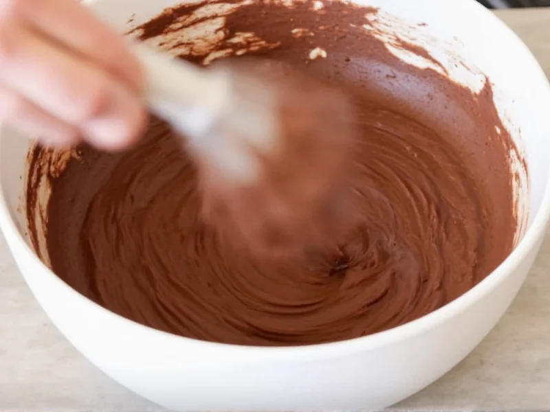 Chocolate frosting mixing process
