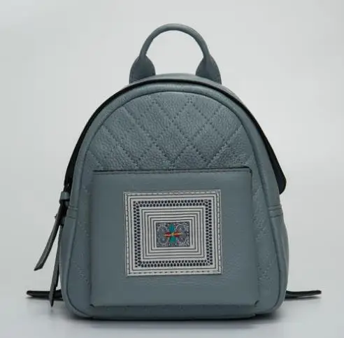 

2021 fashion Genuine leather school bags backpack for girls