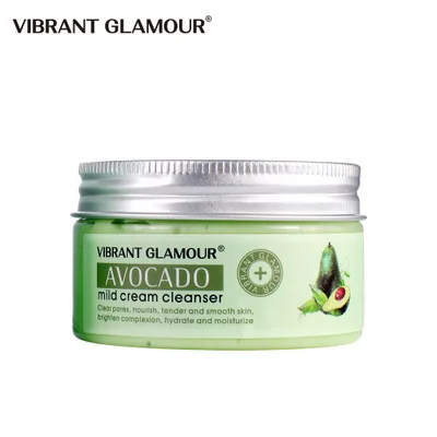 

VIBRANT GLAMOUR Natural Avocado Face Wash Pore Cleansing Brightening Facial Cleanser Cream