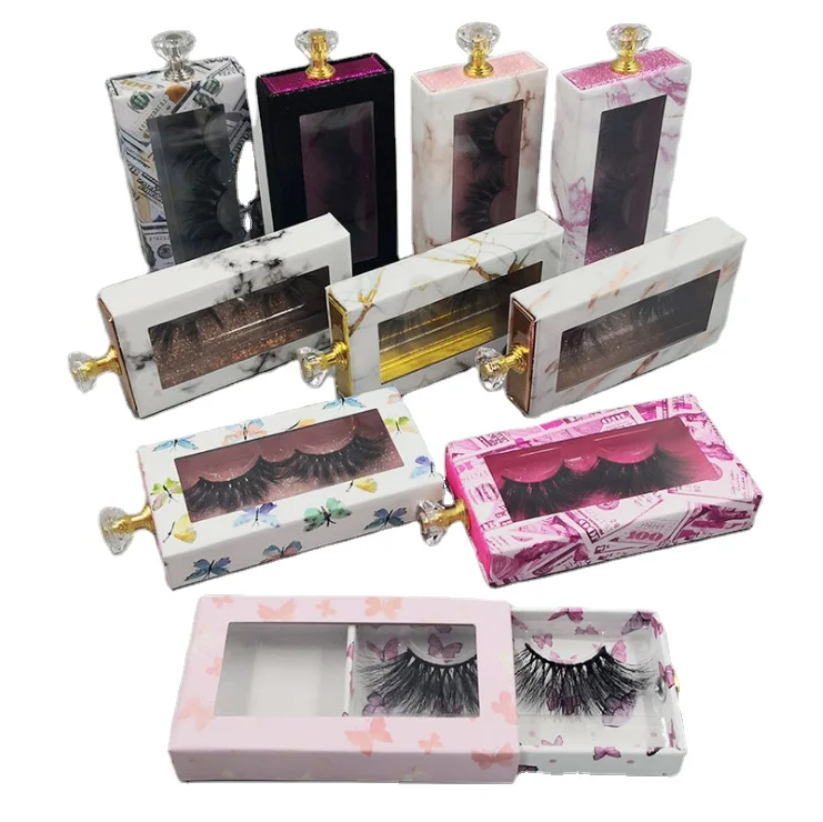 

Wholesale New Arrival Customized Lash Boxes 3D Mink False Eyelashes With Private Label Box Eyelash, Black color