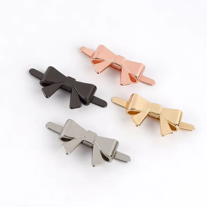 

Meetee F1-15 Custom 25mm Bowknot Buckle for Leather Bag Fashion Bow Shaped Alloy Shoes Decorative Buckles Nail Hook Buckle