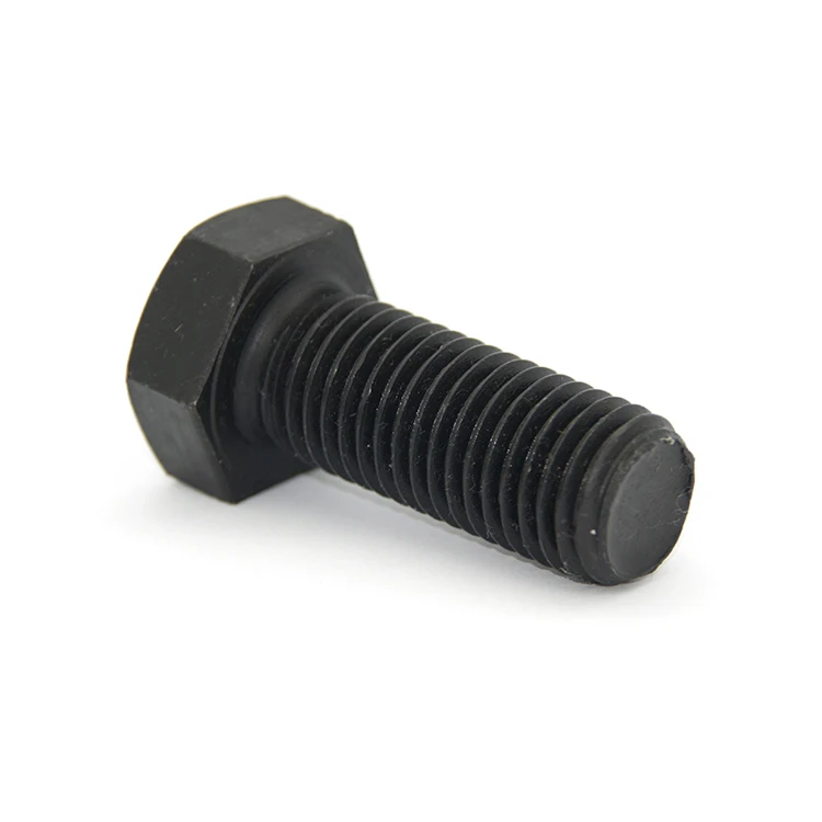 
Carbon steel hex head bolt DIN933/931 high strength Grade 8.8 black oxide 