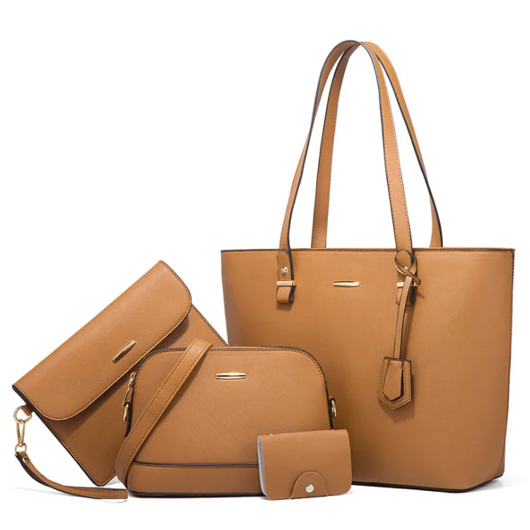 

2021 Women Fashion sac a main Ladies Handbags Luxury Shoulder Handbag 4pcs Hand Bag Set