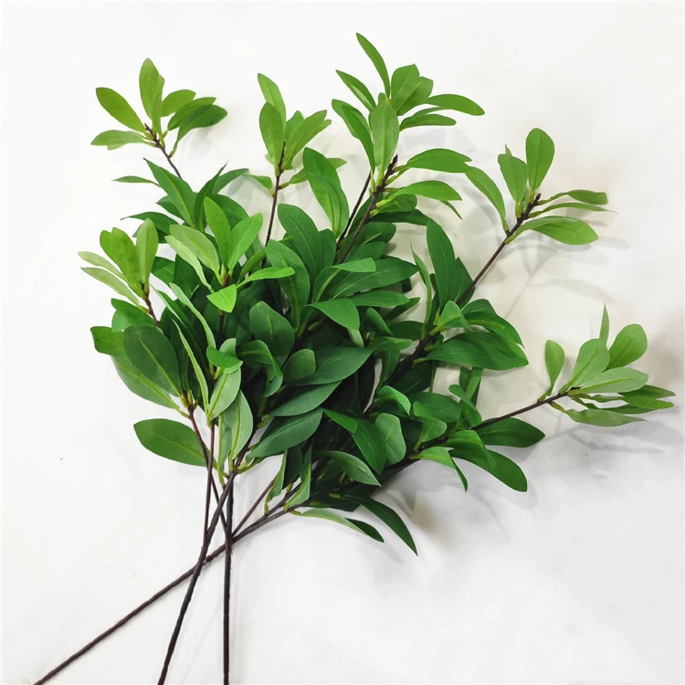 

QSLHFH-1203 Silk Olive Leaf Wholesale Artificial Green Rhododendron Leaves