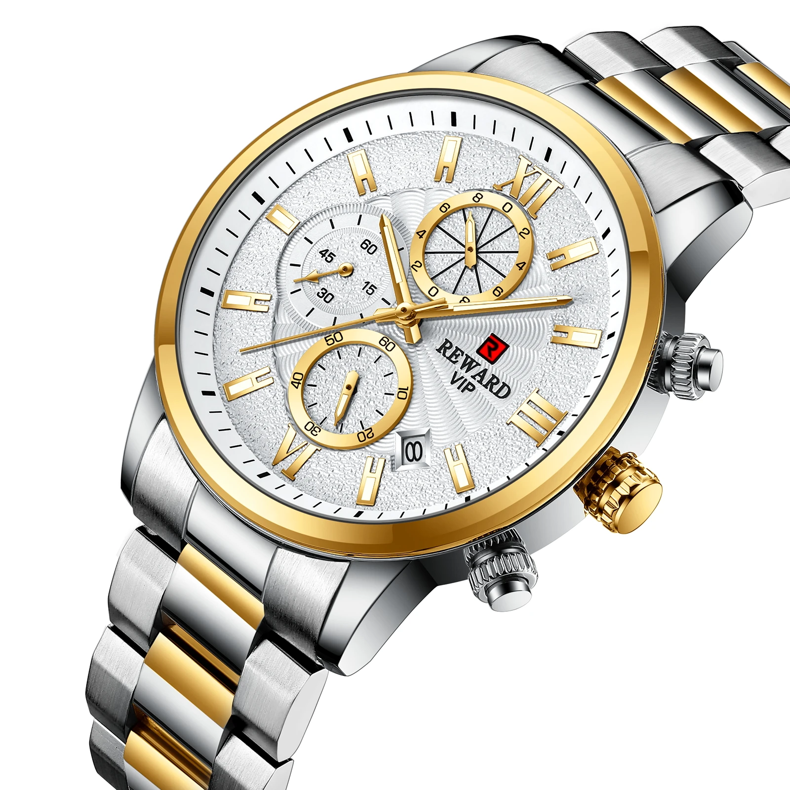 

Reward High quality Casual gold luxury best men watch Chinese manufacturer oem chronograph date Multiple Time Zone watches