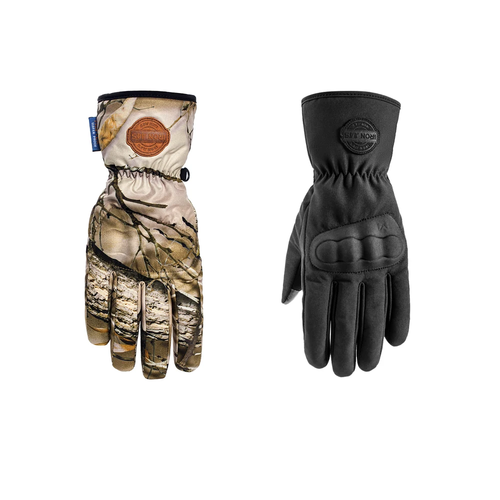 

IRON JIA'S Full Finger Winter Waterproof Touch Screen Carbon Fiber Protective Gear Racing Motorcycle Gloves For Motocross Riding