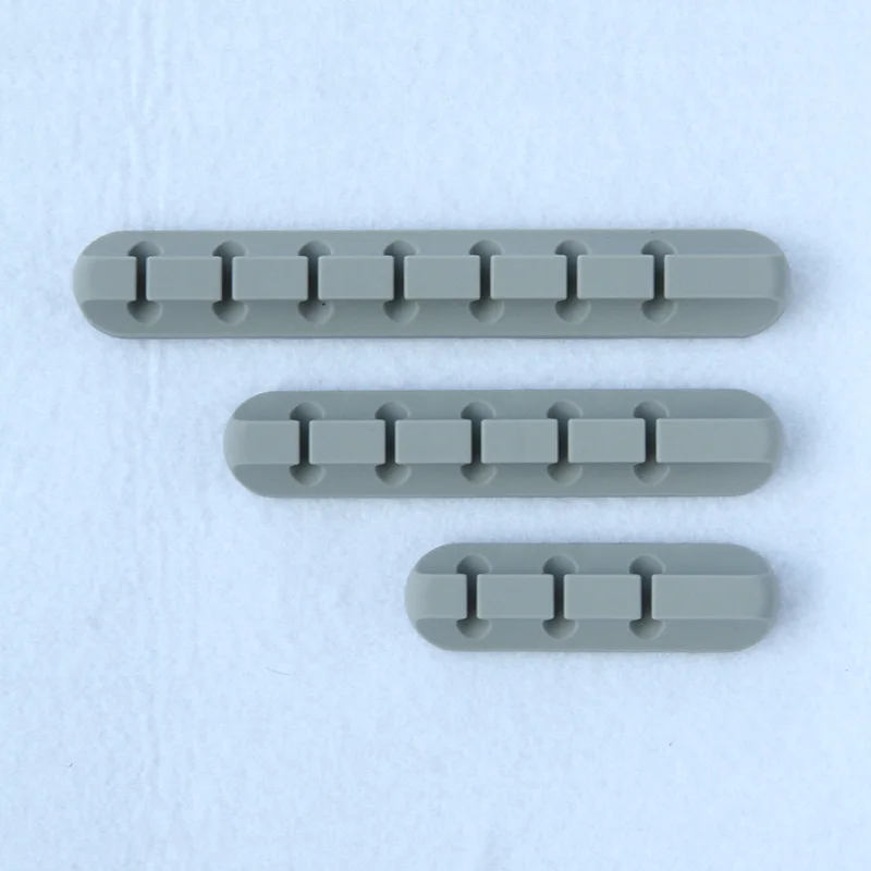 

Durable Wire Storage 7 Slots silicone wire manager with Adhesive, Black,gray or customize