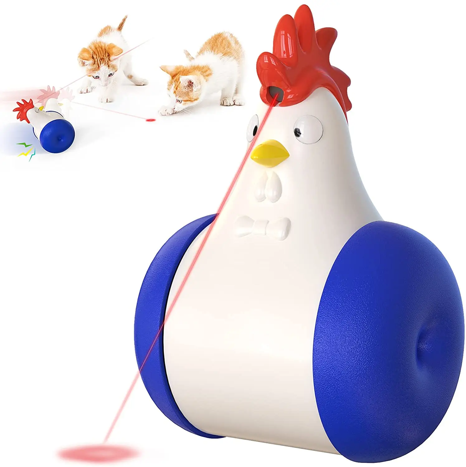 

Laser Toy Chicken Rooster Shape New Summon Cats Can Move Automatic Interactive Motorised Infrared Cat Toy