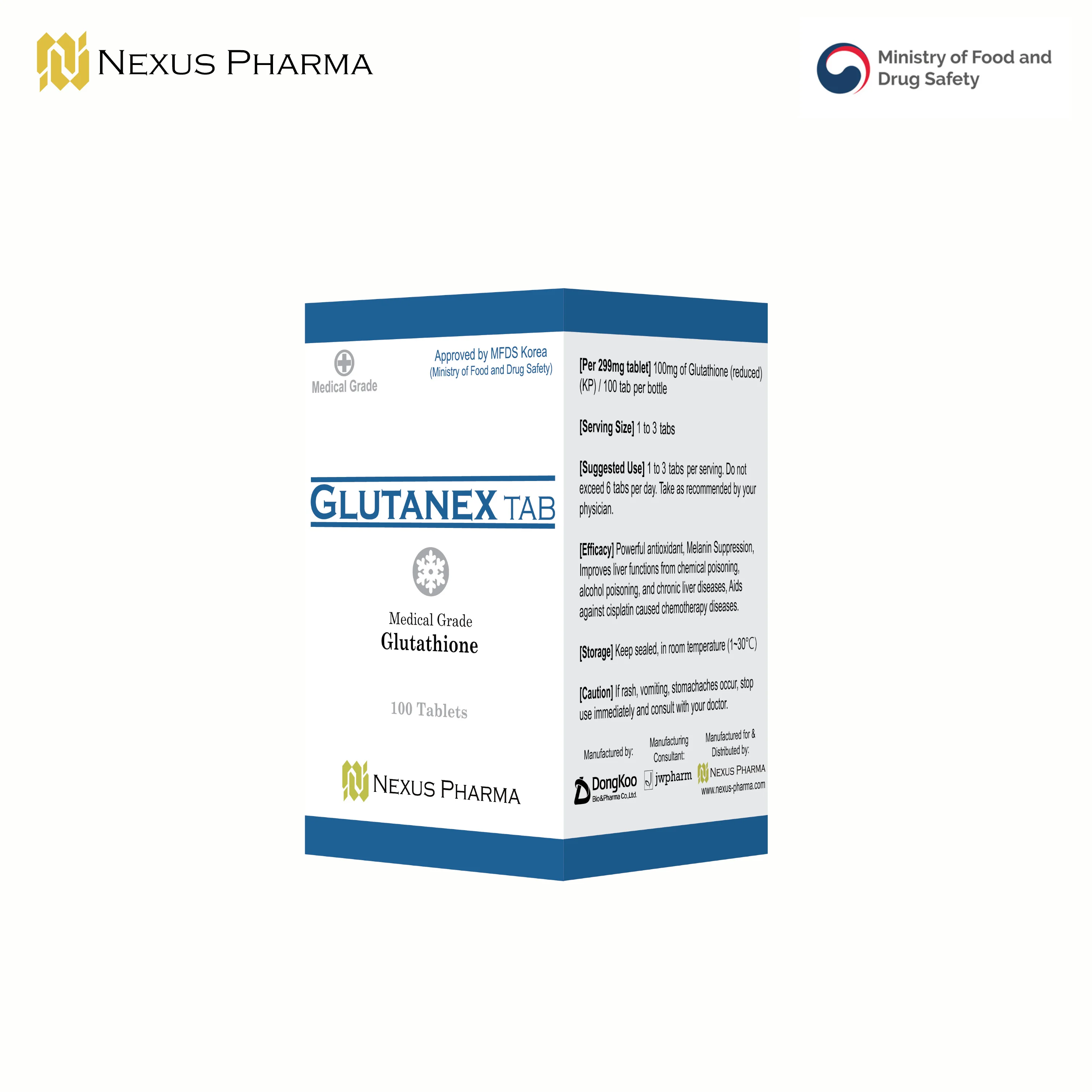 
Nexus Pharma Glutanex Tab (Medicine Grade Glutathione Pills, for use with Glutathione Skin Whitening Injections )  (50045236391)