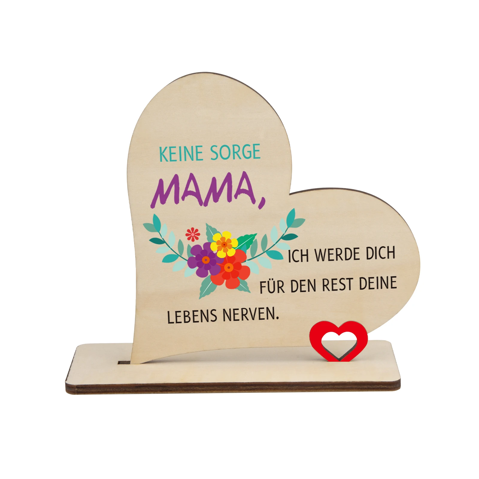 

Gifts Engraved Heart Sign Home Decor Ornament Mother's Day Birthday Thanksgiving Keepsake Gift Wooden Heart Plaque for mama