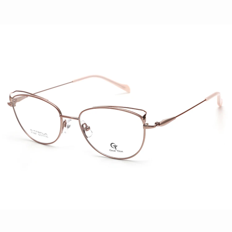 

Hot sale Metal optical frames fashion titanium eyewear frames in stock, C50/gold,c10/pink,c13/purple,c210/brwon