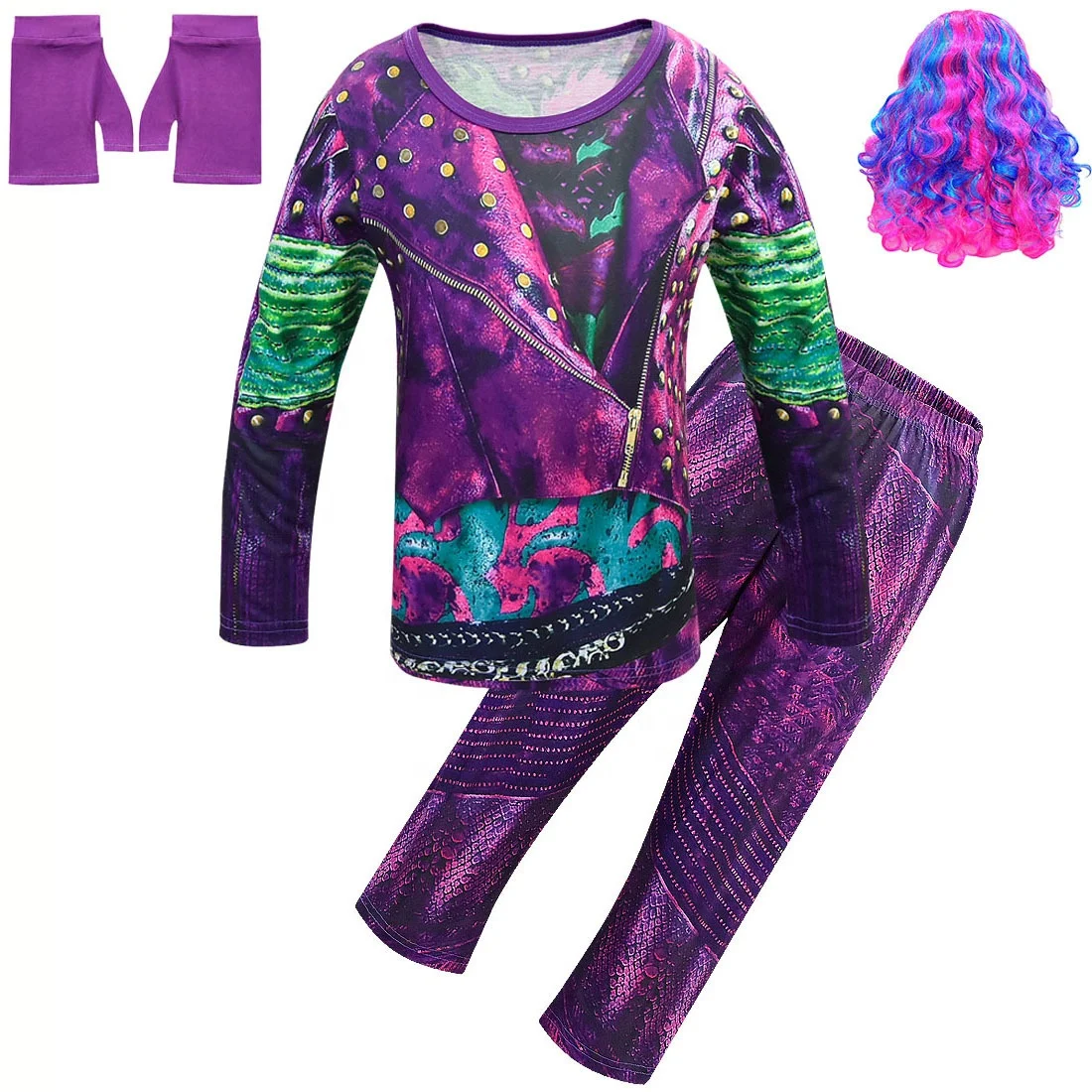

Hot Sell Descendants 3 Cosplay Costume Long Sleeve Pants Clothing Set Costumes TV & Movie Costumes Girl Dresses