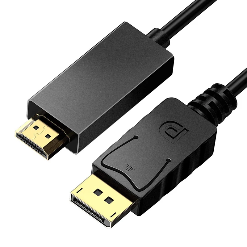 

Doonjiey high quality 1.8m 1080p Gold Plated Displayport Male To Hdmi Male video Cable Support Oem Service Dp To Hdmi Cable