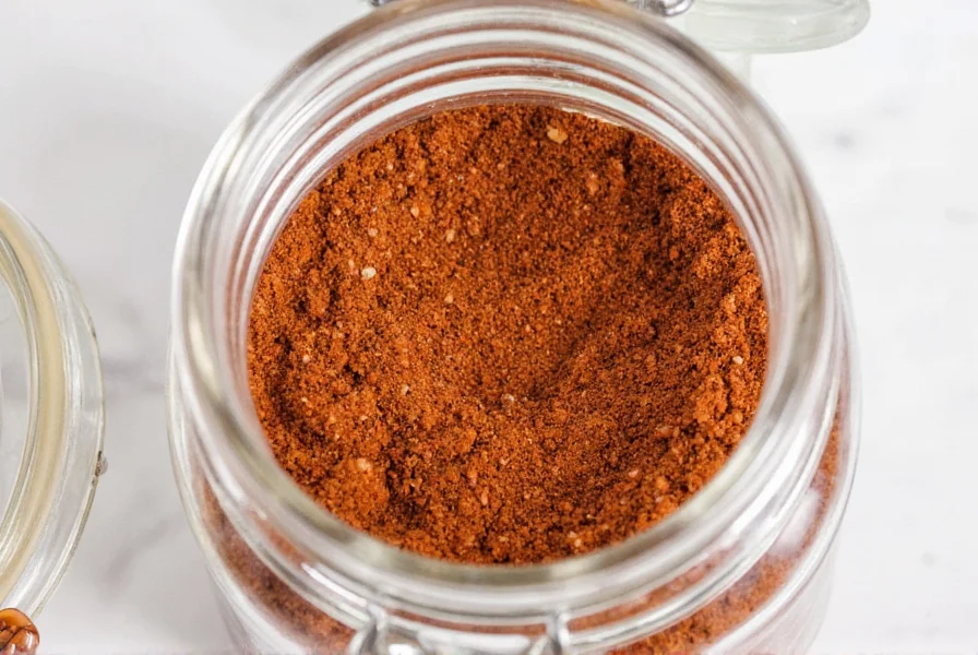 Homemade Santa Maria spice rub in a jar