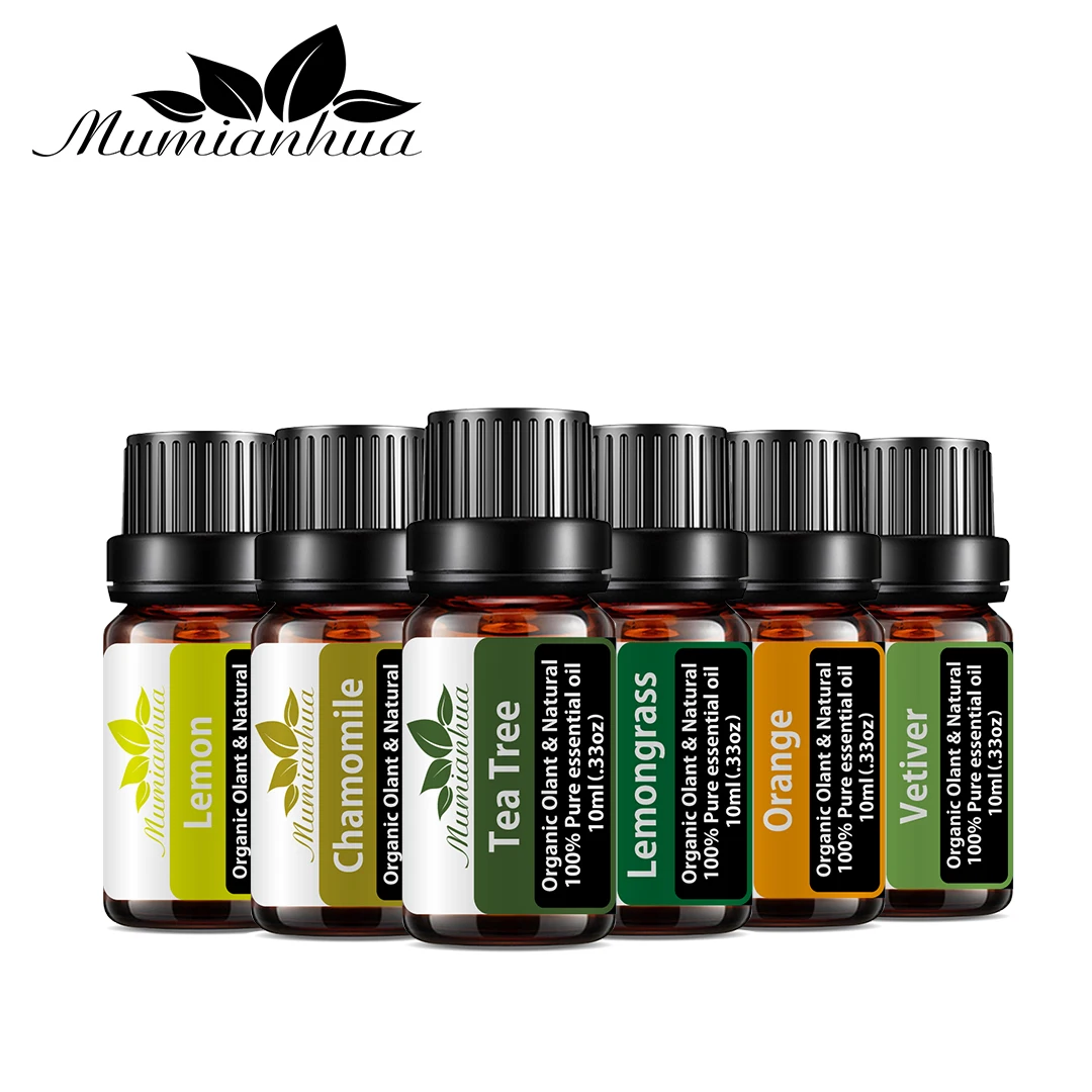 

100% Pure Essential Oil Factory Specializing Made Lasting Durable Non-toxic 6 pieces 10ml volume Essential Oil Suit/Se Tea Tree
