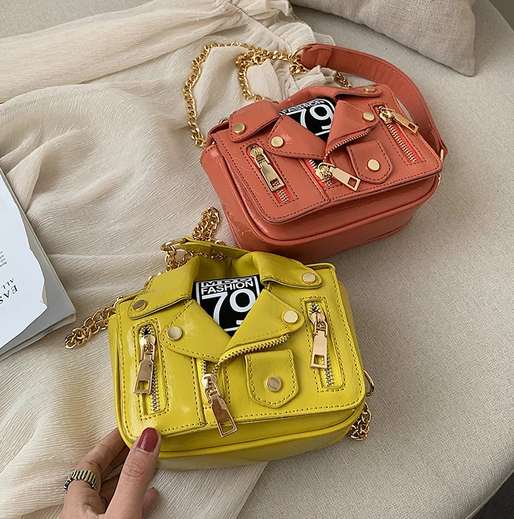

Hot sale Punk Jacket Motorcycle Fashion Design Shoulder Crossbody Bag