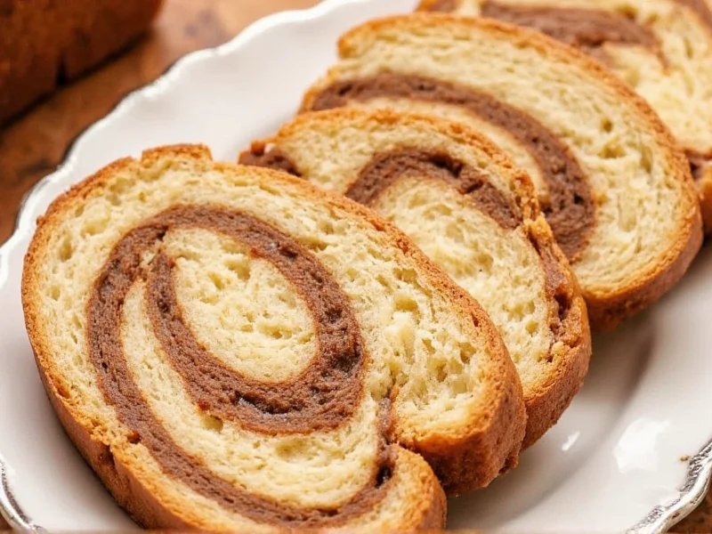 Perfectly sliced homemade cinnamon swirl bread