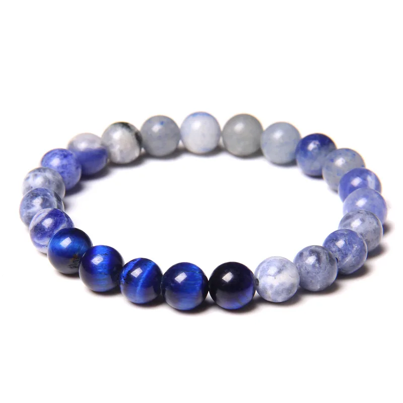 

8mm Natural Gemstone Jewelry Wholesales Tree Agate Grapestone Beads Elastic Stretch Women Bracelets