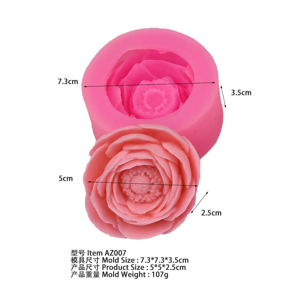 

3 d flower cake of soap, candles mold silicone mold AZ007