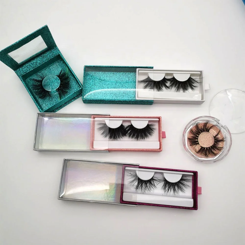 

15 mm mink eyelashes custom packaging eyelash boxes holographic lashbox