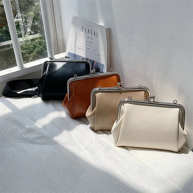 

package female new fashion fashion single shoulder bag simple creative design cross body bag temperament go with the clip bag