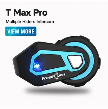 FreedConn KY-Pro Motocycle Helmet Waterproof and Wireless Bluetooth Headset  /FM Radio/1000M Intercom/6 Riders Intercom/ Moto Biking & Skiiing/
