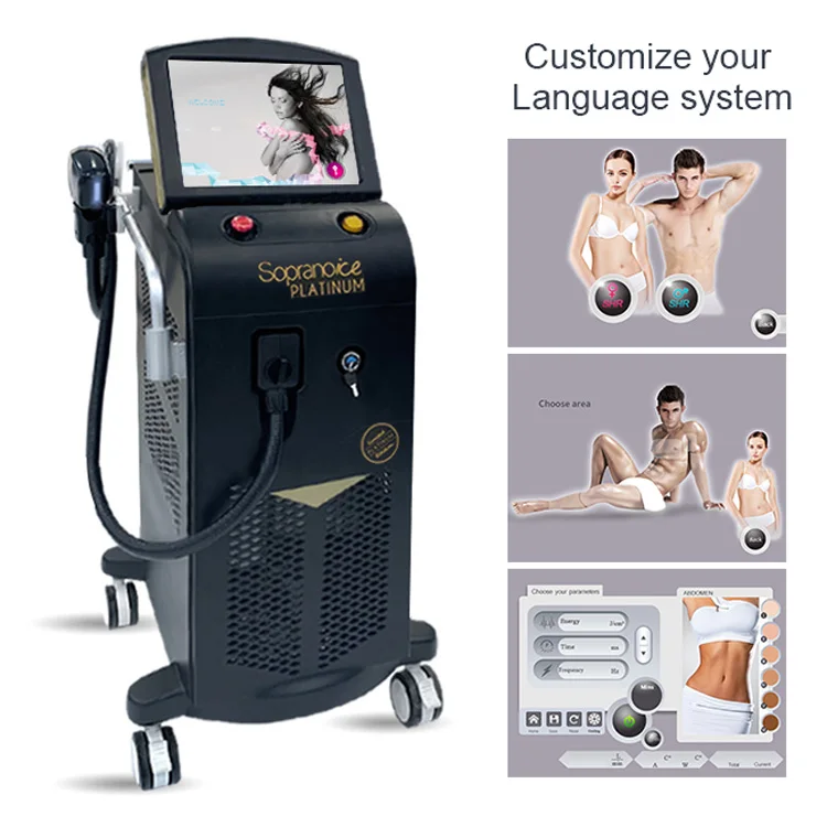 CE Two years warranty diode laser 755 808 1064  diode laser hair removal machine