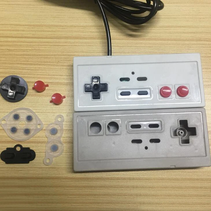 

Replacement Shell Mod Kit for NES Mini Classic Wired Game Controller Housing Shell, White, sliver grey