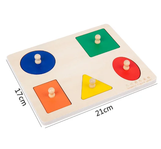 

Montessori teaching aid 5-piece geometric panel mathematics teaching standard toy