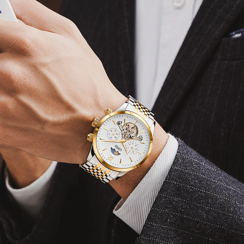 

Design Professional Movement Luminous Sport Casual Watches Luxury Customizable Logo Mechanical Watch