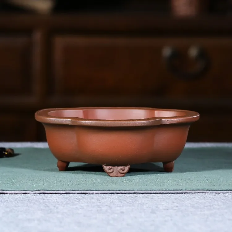 
High fired Hand Made Unglazed Ceramic Bonsai Pot 