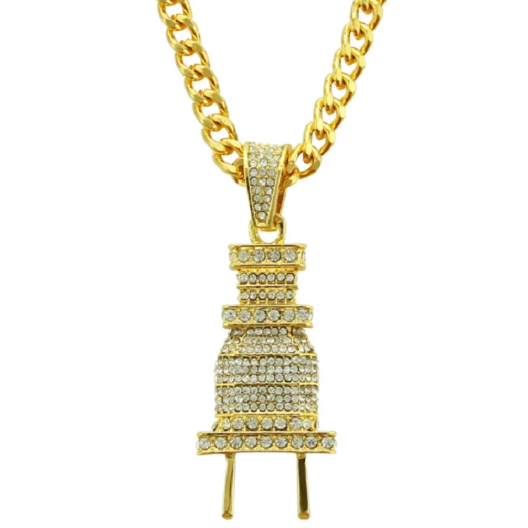 

Hot Sale 2021 Hip Hop Chains Exaggerated Halloween Decorations 18k Gold Plated Necklace Men's Necklaces