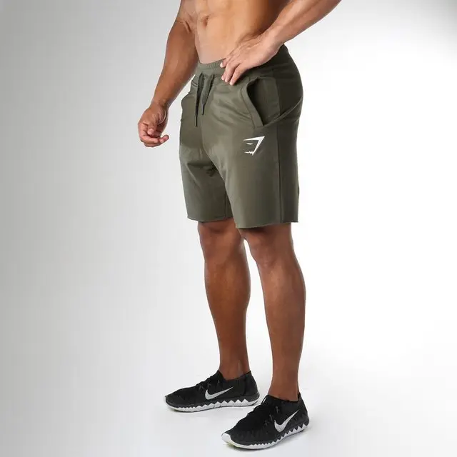 

Wholesale Custom Print Muscle Men's Sports Shorts Fitness Squat Cotton Five-point Pants Slim Running Shorts