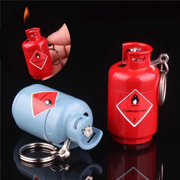 

New peculiar gas tank lighter creative metal keychain pendant inflatable lighter