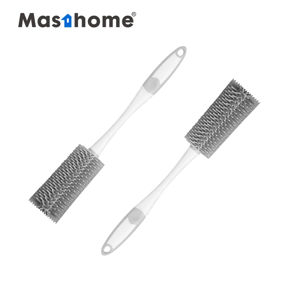 

Masthome New design TPR silicone brush table kitchen cleaning tools dish washing scrubber brush for household cleaning brush, Gray