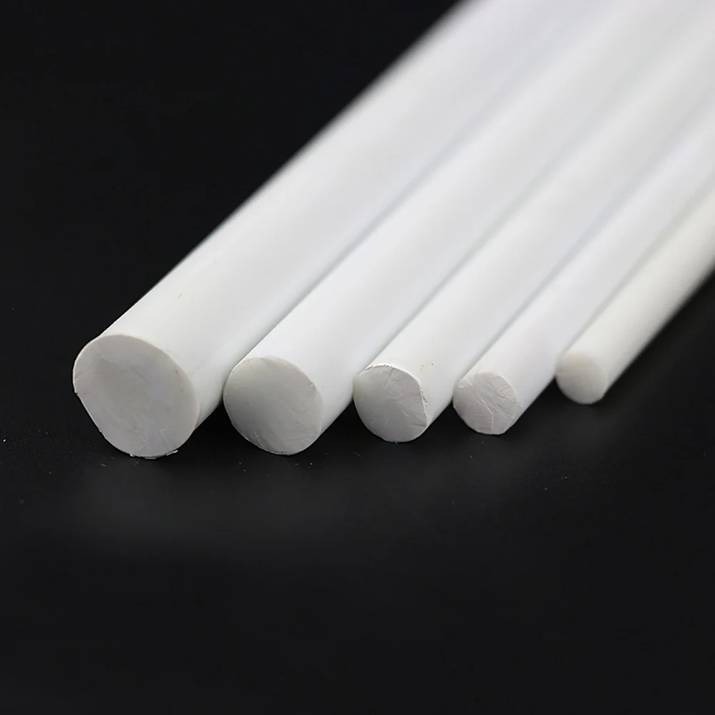 

ABS04x 100pcs High Quality Architectural 500mm Styrene Plastic ABS Rods Round Rod