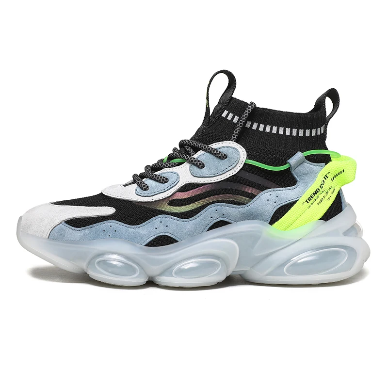 

Custom no name brand high top s light up trainers hip hop leather casual unisex shoes men sneakers